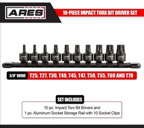 img 3 attached to 🔧 High-Quality ARES 24001 Set of 10 Impact Sockets, 8 Inches Each