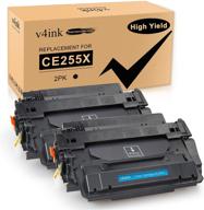 🖨️ v4ink compatible ce255x toner cartridge replacement (2pk) – high yield ink for hp p3015 series and m500 series printers logo