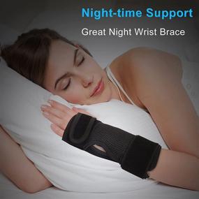 img 3 attached to 👐 Carpal Tunnel Wrist Brace - Night Support, PEIZSON Wrist Support Braces for Right Hand with Splint - Tendonitis, Arthritis, Sprain, Carpal Tunnel Syndrome, Pain Relief Brace for Men & Women