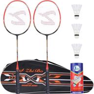 🏸 fostoy badminton racket set: professional carbon fiber racquet for adults, with 3 shuttlecocks and carrying bag логотип