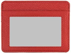 img 1 attached to BEKESEN Minimalist Leather Credit 🧳 Card Holder: Sleek and Efficient Organization