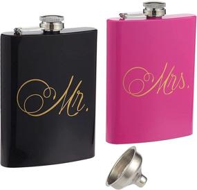 img 4 attached to 🍶 Stainless Steel Drinking Flask Set - 2 Piece Liquor Flasks