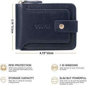 img 2 attached to 👝 Genuine Leather GOIACII Wallet: Enhanced Blocking Men's Wallet, Card Case & Money Organizer