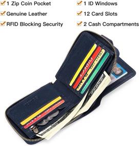 img 1 attached to 👝 Genuine Leather GOIACII Wallet: Enhanced Blocking Men's Wallet, Card Case & Money Organizer