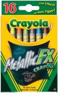 crayola 16ct metallic fx crayons: vibrant and shimmery colors for creative artwork logo