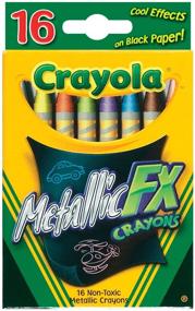 img 1 attached to Crayola 16CT Metallic FX Crayons: Vibrant and Shimmery Colors for Creative Artwork