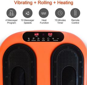 img 2 attached to UBETO Vibrating Foot Massager with Heat, Adjustable Speed & Program- Orange- for Enhanced Blood Circulation and Long-lasting Pain Relief