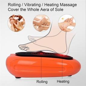 img 1 attached to UBETO Vibrating Foot Massager with Heat, Adjustable Speed & Program- Orange- for Enhanced Blood Circulation and Long-lasting Pain Relief