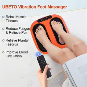 img 3 attached to UBETO Vibrating Foot Massager with Heat, Adjustable Speed & Program- Orange- for Enhanced Blood Circulation and Long-lasting Pain Relief