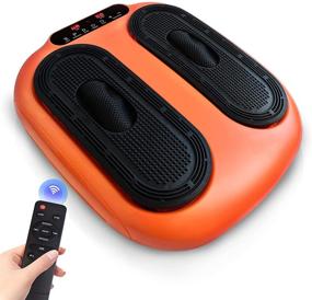 img 4 attached to UBETO Vibrating Foot Massager with Heat, Adjustable Speed & Program- Orange- for Enhanced Blood Circulation and Long-lasting Pain Relief