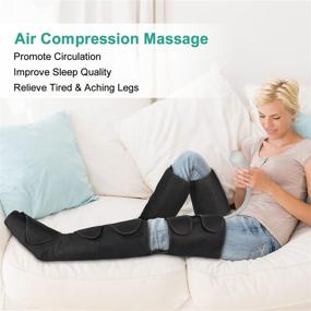 img 1 attached to 🦵 QUINEAR Leg Massager: Effective Air Compression System for Relaxation, Circulation & Pain Relief in Feet, Calves & Thighs