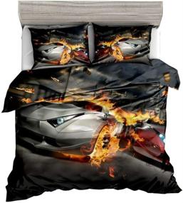 img 1 attached to SxinHome Duvet Cover Pillowcases Comforter Kids' Home Store and Kids' Bedding