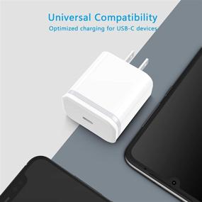 img 3 attached to 🔌 LUOATIP 20W 2-упаковка быстрой зарядки USB C для iPhone 13/13 Mini/13 Pro/13 Pro Max 12 11 SE XS XR X 8, iPad Pro, AirPods Pro, PD 3.0 USBC Плагин для типа гальванических стволов стены адаптер кирпичной коробки