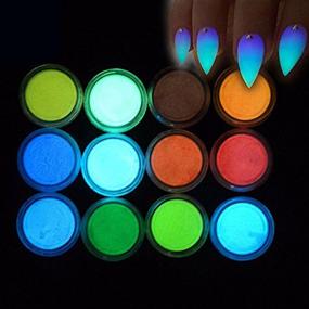 img 4 attached to ✨ Enhance Your Nail Art with MEILINDS Ultrafine Glitter Glow Powder in 12 Luminous Fluorescent Colors