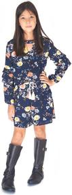 img 1 attached to 👗 Stunning Smukke Printed Ruffles Navy Multicolor Girls' Jumpsuits & Rompers: Fashion Perfection!