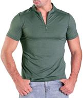 рубашки henley с застежкой-молнией на четверть, дышащие логотип