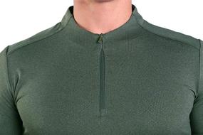 img 2 attached to Рубашки Henley с застежкой-молнией на четверть, дышащие