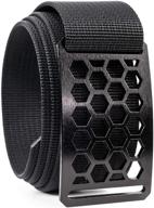 premium salmon belts with stylish steel buckle - durable nylon men's accessories logo