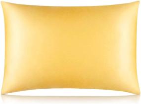 img 4 attached to 🛍️ Luxurious Real Silk Pillowcase 25 Momme King Size by Anvo - 100% Pure Mulberry Silk for Hair and Skin Care – Hidden Zipper for Ultimate Comfort – 1PC Champagne
