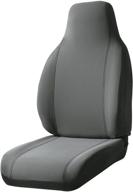 fia sp87-34 gray front seat cover for bucket seats - custom fit, poly-cotton, gray logo