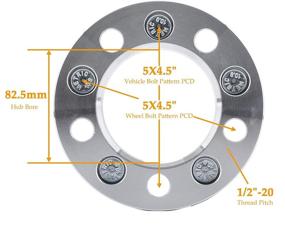 img 3 attached to 🚙 Орион Мотор Тех, шпильки для колеса 5x4.5 дюймов, 1,5 дюйма | Ось 1/2-20 | Совместимо с Jeep Wrangler TJ Liberty KJ KK Grand Cherokee ZJ | Комплект из 4 штук