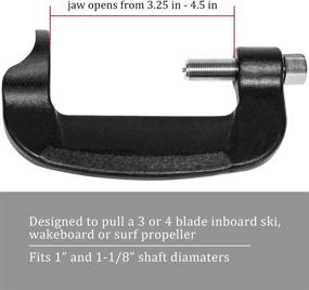 img 3 attached to 🔧 Inboard Propeller C Clamp Puller by Yoursme for Ski & Wakeboard Propellers | Fits Shaft Sizes 1" to 1-1/8