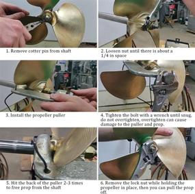 img 2 attached to 🔧 Inboard Propeller C Clamp Puller by Yoursme for Ski & Wakeboard Propellers | Fits Shaft Sizes 1" to 1-1/8