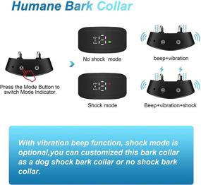 img 1 attached to 🐶 Bark Collar for Dogs 5-150 Lbs - Adjustable Sensitivity and Intensity with Beep, Vibration, and Optional Shock - Rechargeable and Effective - No False Triggers