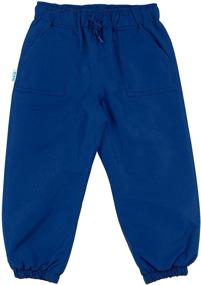 img 4 attached to JAN & JUL Kids' Waterproof Puddle-Dry Rain Pants: Stay Dry in Stylish Solid Colors