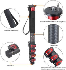 img 3 attached to Avella C325 58 Inch Carbon Fiber Camera 📷 Monopod: A Professional Telescopic Monopod for DSLR Cameras and Camcorders