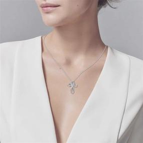 img 2 attached to 🔒 Sterling Silver Infinity Cross Pendant Necklace 18" - A Timeless Symbol of Faith and Endless Love from POPLYKE