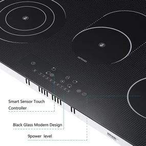 img 2 attached to 🔥 STULENG 30 Inch Electric Cooktop: 5 Burner Stove Top with Radiant Glass, Sensor Touch Control, and Timer