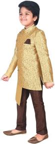 img 2 attached to 👔 Exquisite Ethnic Handcrafted Embroidered Sherwani Boys' Clothing