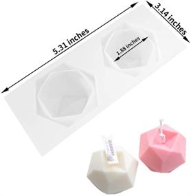 img 3 attached to 🔲 Versatile DIY Silicone Mold for Handmade 3D Polygonal Candles, Soap Décor, and Epoxy Home Furnishings