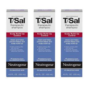 img 4 attached to 🧴 Neutrogena T/Sal Therapeutic Shampoo for Scalp Build-Up Control - 3% Salicylic Acid, Dandruff Treatment, Psoriasis & Seborrheic Dermatitis Relief - 4.5 Fl Oz (6 Pack)