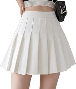 img 4 attached to 👗 Girls' Clothing: Waist Pleated Skater Tennis Uniforms for Skirts & Skorts