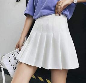 img 1 attached to 👗 Girls' Clothing: Waist Pleated Skater Tennis Uniforms for Skirts & Skorts