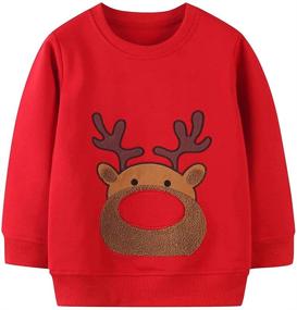 img 4 attached to 🎄 Festive Toddler Christmas Sweatshirts: Boys' Hoodies & Pullovers in Fashion Hoodies & Sweatshirts