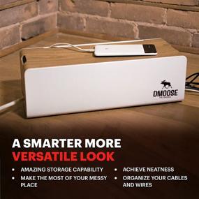 img 3 attached to DMoose Cable Management Box: Organize and Conceal Power 📦 Strips and Wires Safely in Homes, Offices, and Entertainment Centers