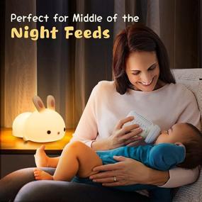 img 2 attached to 🐰 Cute Bunny Kids Night Light: Perfect Birthday Gift for Girls, Women & Teenagers - One Fire Bunny Lamp for Squishy Night Light Experience in Kids Bedroom