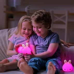 img 3 attached to 🐰 Cute Bunny Kids Night Light: Perfect Birthday Gift for Girls, Women & Teenagers - One Fire Bunny Lamp for Squishy Night Light Experience in Kids Bedroom