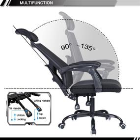 img 2 attached to Qulomvs Ergonomic Headrest Adjustable Executive Furniture