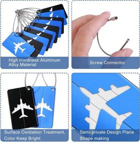 img 2 attached to Aluminium Luggage Identifier Baggage Tags & Handle Wraps - Essential Travel Accessories for Business Travelers