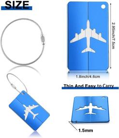 img 1 attached to Aluminium Luggage Identifier Baggage Tags & Handle Wraps - Essential Travel Accessories for Business Travelers