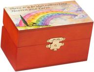 🌈 wooden rainbow bridge pet urn - ideal for pets weighing 1 to 25 lbs. logo