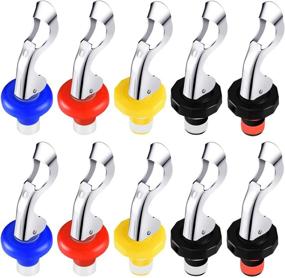 img 4 attached to 🍷 Set of 10 Expanding Silicone Wine Stoppers - Manual Beverage Bottle Plug for Long-lasting Reusability, Leakproof Design, and Airtight Seal Cork