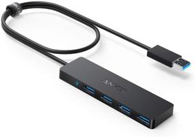 img 4 attached to 🔌 Anker Ultra-Slim USB 3.0 Hub with 4 Ports and 2 ft Extended Cable [No Charging], for MacBook, Mac Pro, Mac mini, iMac, Surface Pro, XPS, PC, Flash Drive, Mobile HDD