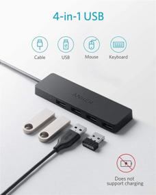 img 3 attached to 🔌 Anker Ultra-Slim USB 3.0 Hub with 4 Ports and 2 ft Extended Cable [No Charging], for MacBook, Mac Pro, Mac mini, iMac, Surface Pro, XPS, PC, Flash Drive, Mobile HDD
