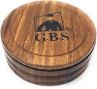 🪒 g.b.s - wood shaving mug/bowl with lid 3.5" diameter - ultimate shaving experience with soap cover. achieve a perfect wet shave, guarantee your satisfaction! logo