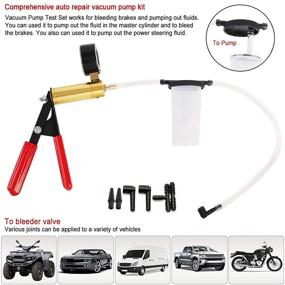 img 3 attached to 🚗 Complete Automotive Hand Held Vacuum Pump Tester Set with Vacuum Gauge and Brake Bleeder Kit – Includes Adapters and Convenient Case